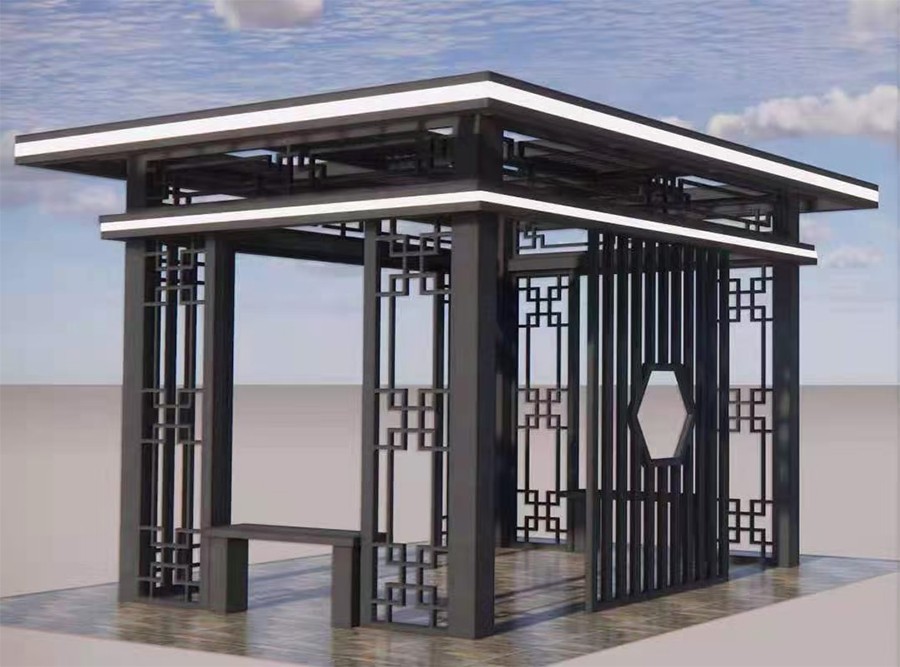 新中式带灯带阳光房